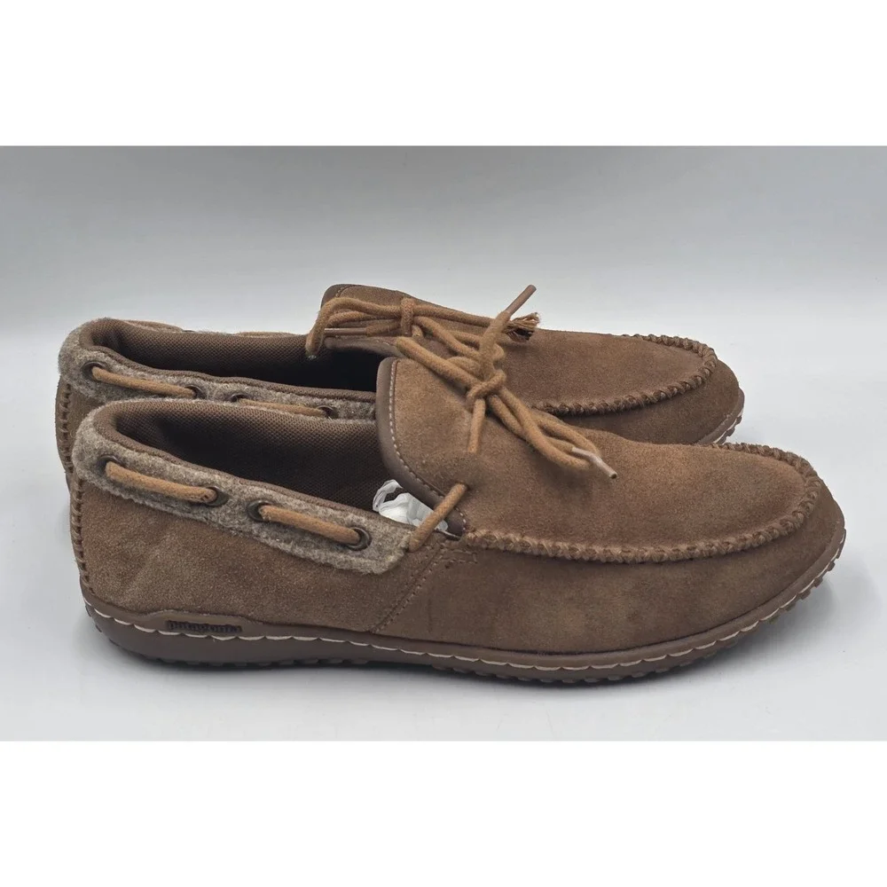 Patagonia Brown Suede Moc Toe Boat Shoes Wool Lined‎ Moccasin Mens Size 8